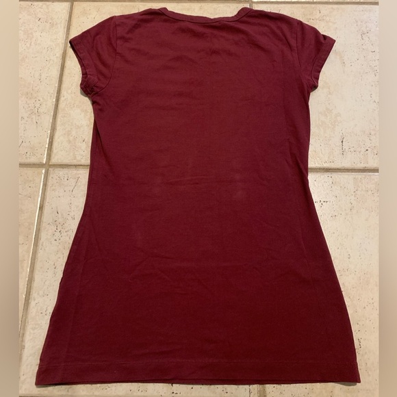 💜 Smart Set Burgundy T-Shirt Dress - Petite/Small - Casual & Comfy - Picture 2 of 5